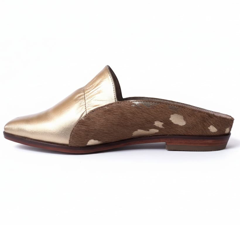 SOLMARA, babucha de cuero dorado para mujer — D'Poder — miniatura 3