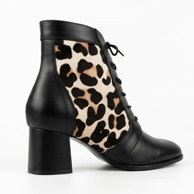 LEO, botines de cuero negro para mujer — D'Poder — miniatura 2