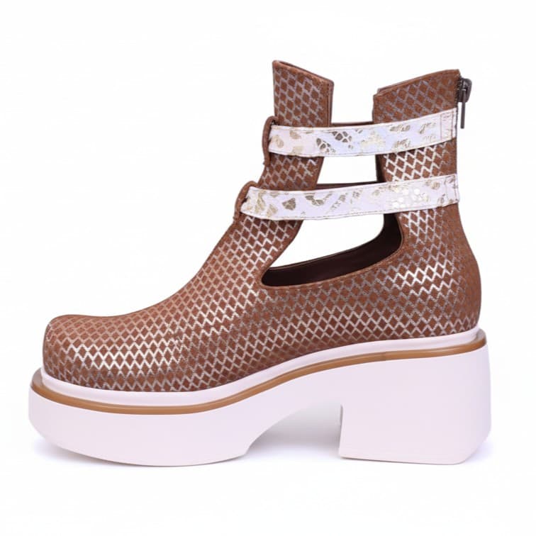 VALIENTE, botines de cuero camel para mujer — D'Poder — miniatura 2