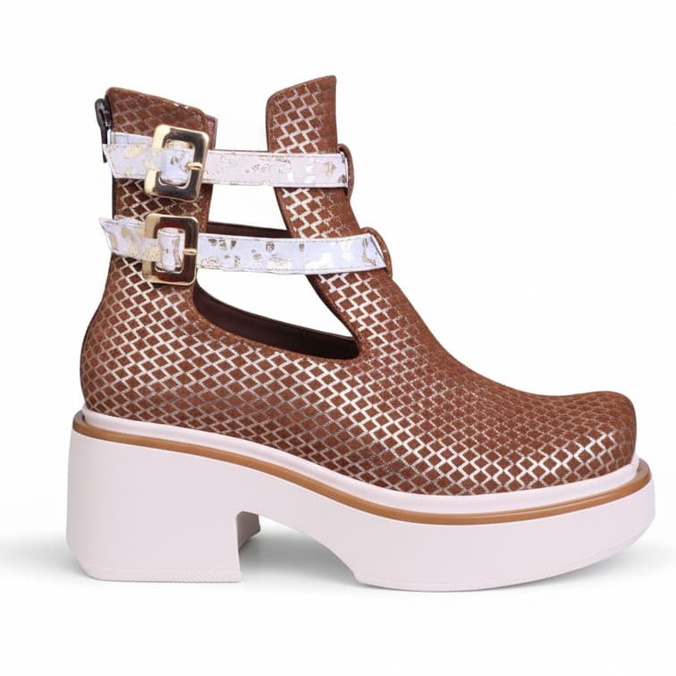 VALIENTE, botines de cuero camel para mujer — D'Poder — miniatura 3