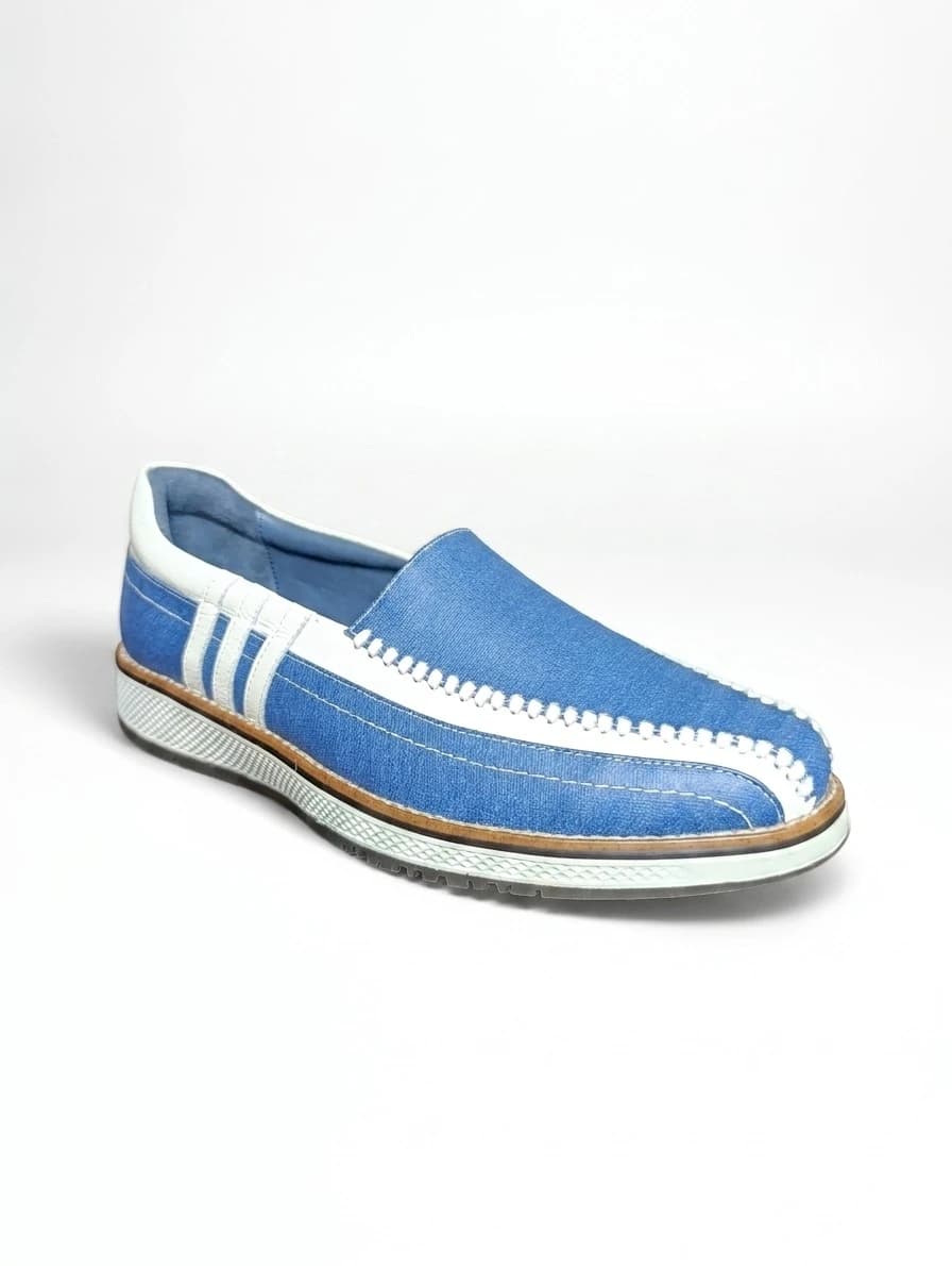 Atlas azul, oxford de cuero azul marino para hombre