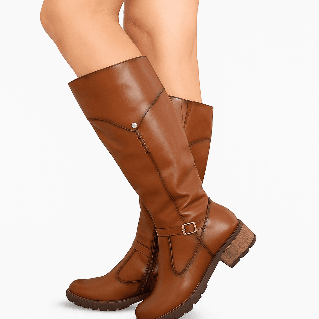 PRESTIGE - CAMEL, botas de cuero camel para mujer — D'Poder — vista 1