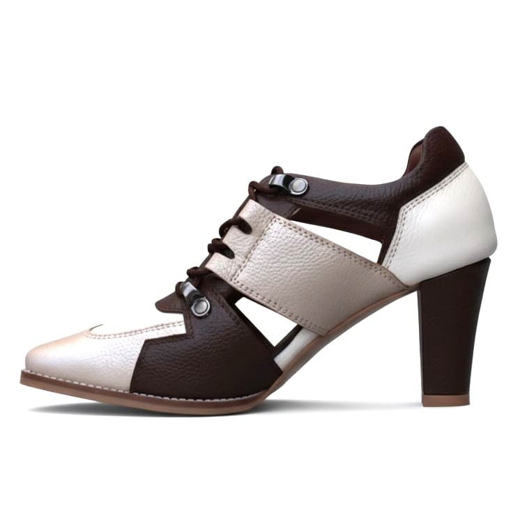 VERSATIL, botines de cuero marrón para mujer — D'Poder — vista 1