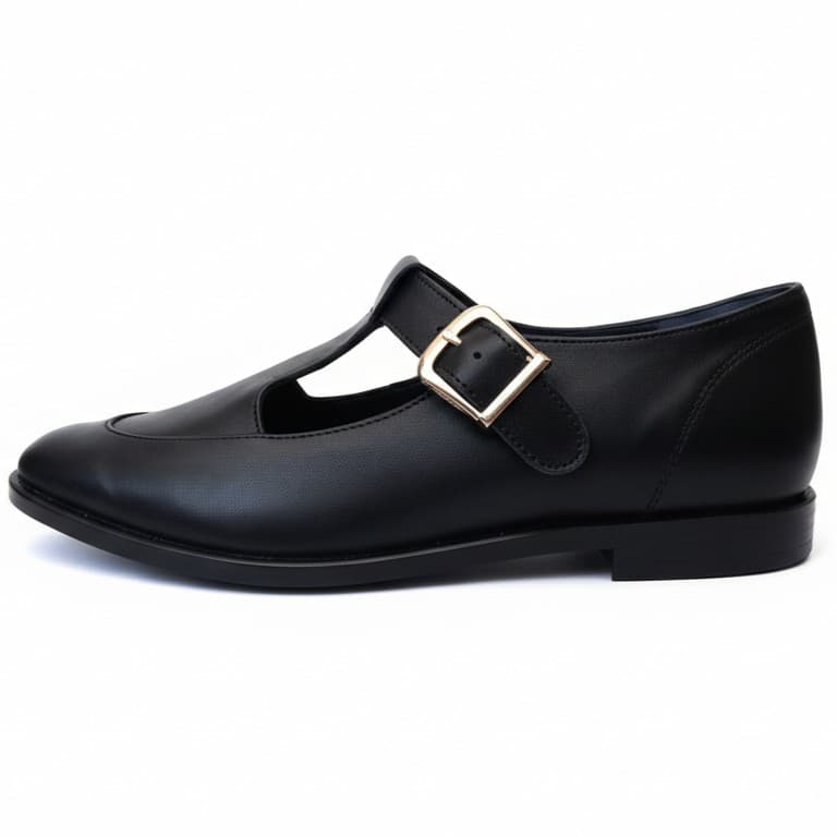 PASO FINO NEGRO, oxford de cuero negro para mujer — D'Poder — vista 1