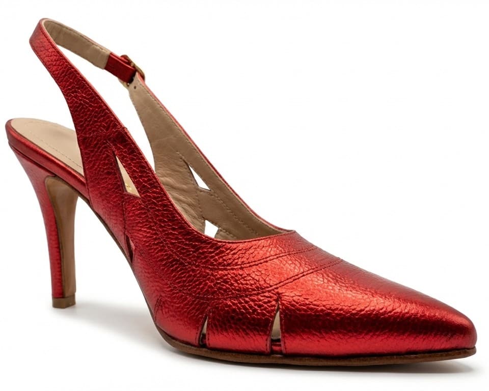DIVINA ROJO, tacones de cuero rojo para mujer — D'Poder — vista 1