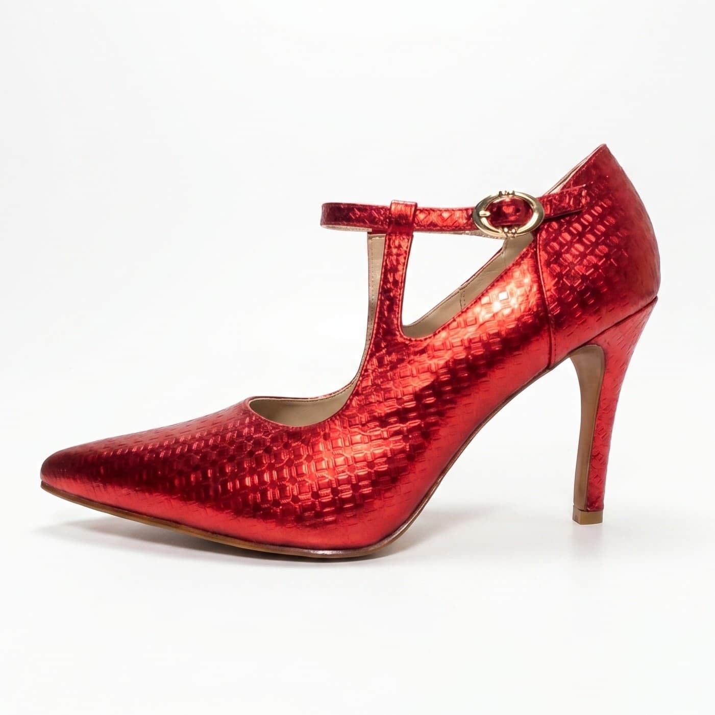 SOÑADA - ROJO, zapatos de vestir de cuero rojo para mujer — D'Poder — vista 1