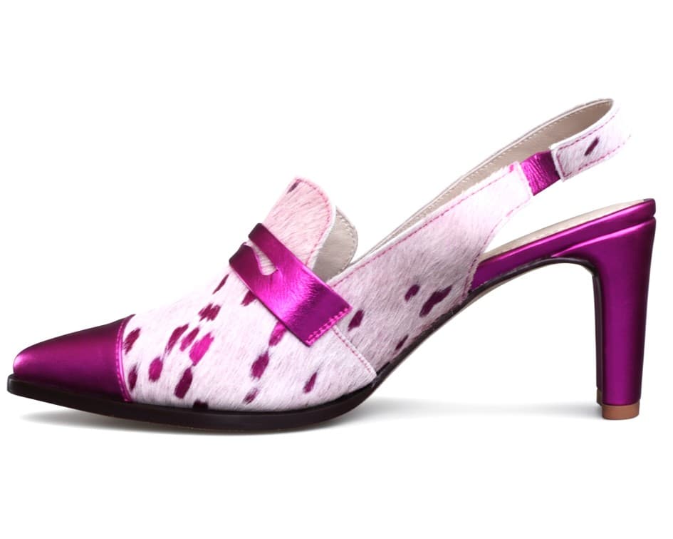 UNICA FUCSIA, sandalias de cuero fucsia para mujer — D'Poder — vista 1